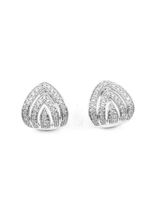 Aretes de diamantes de 0,37 quilates en oro blanco de 14 quilates