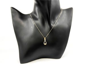 Colgante de diamante canadiense de 0,20 quilates de oro amarillo de 10 quilates, 18"
