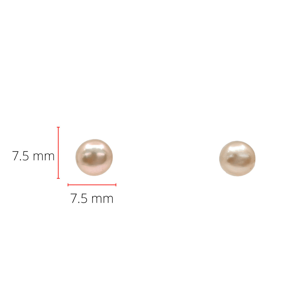 Pendientes de perlas blancas de agua dulce de 6-7 mm de plata de ley 925 con cierre de mariposa