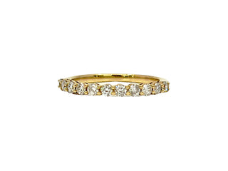 Anillo de oro amarillo de 14 quilates con diamantes cultivados en laboratorio de 0,50 quilates
