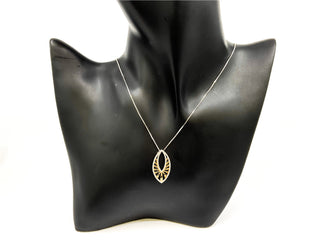 Colgante de diamantes de 0,25 quilates en oro blanco y amarillo de 10 quilates, 18"