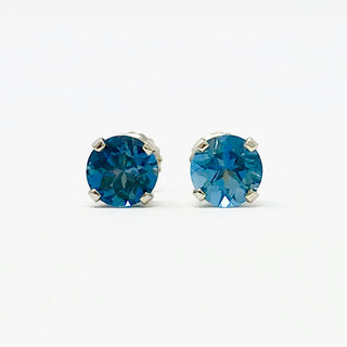 Aretes de topacio azul