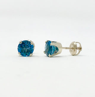 Aretes de topacio azul