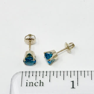Aretes de topacio azul