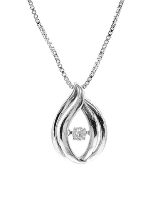 Collar de plata de ley con diamantes canadienses de 0,065 quilates, 18"
