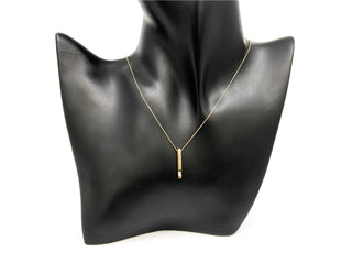 Colgante de diamantes de 0,072 quilates en oro amarillo de 10 quilates, 18"