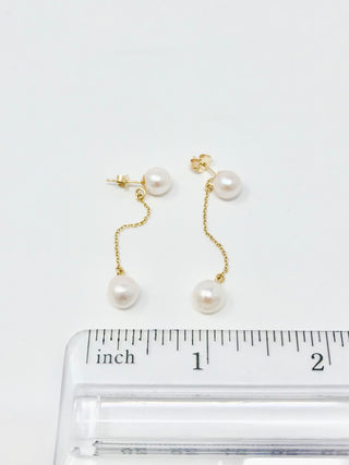 Pendientes colgantes de perlas cultivadas
