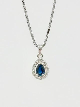 Colgante de zafiro y diamantes
