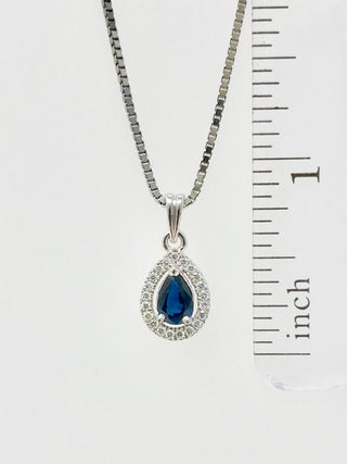 Colgante de zafiro y diamantes