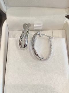 10K White Gold Earrings