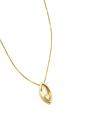 Collar de diamantes canadienses de 0,066 quilates de oro amarillo de 10 quilates, 18"