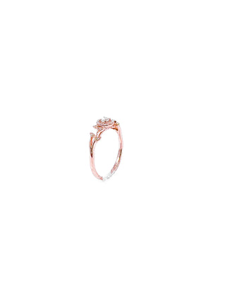10K Rose Gold 0.25cttw Canadian Diamond Ring, size 6.5