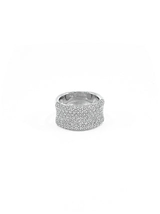 10K White Gold 2.00cttw Diamond Pavé Ring-Size 6.5