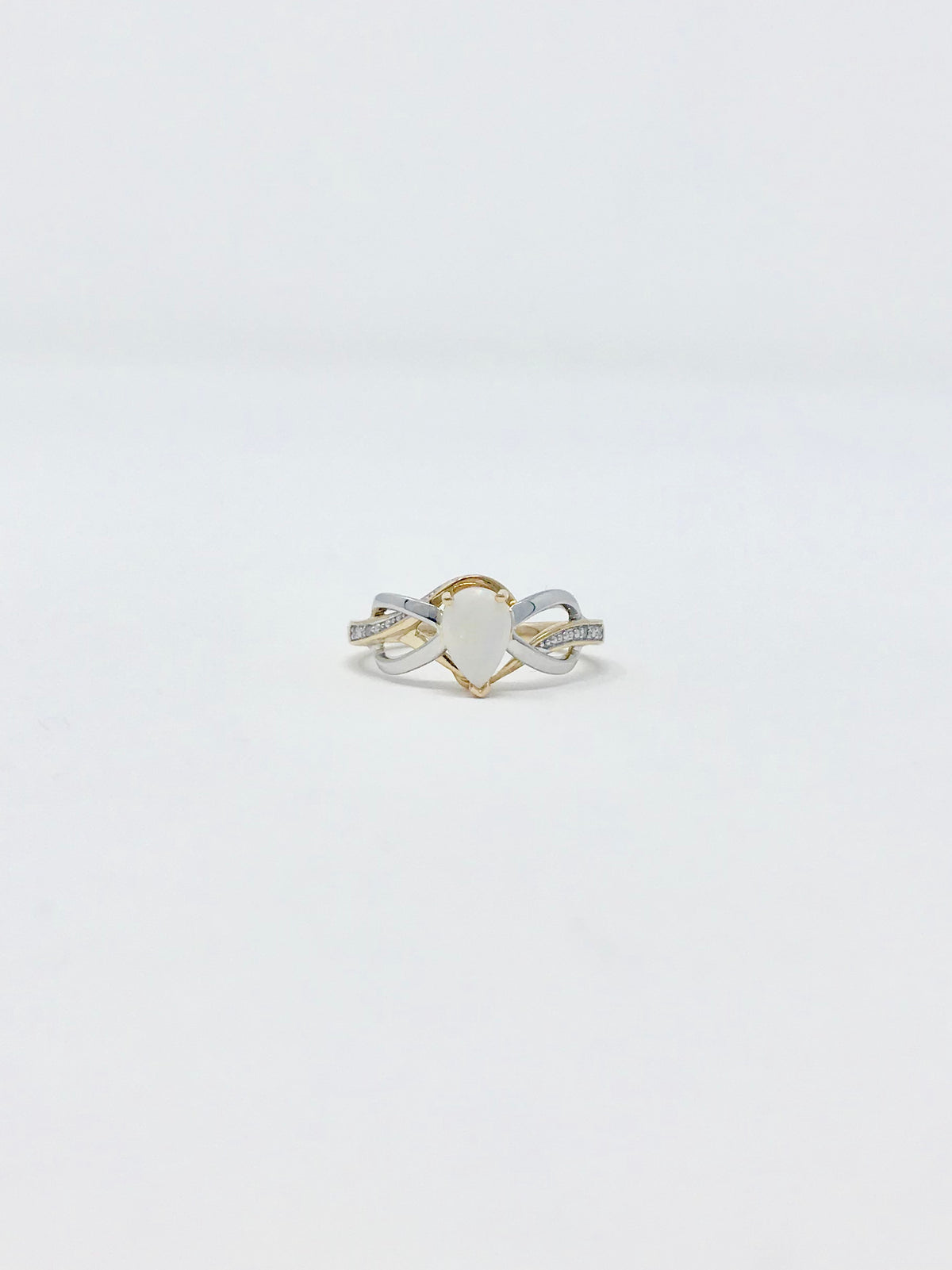 Two Tone Opal and Diamond Ring