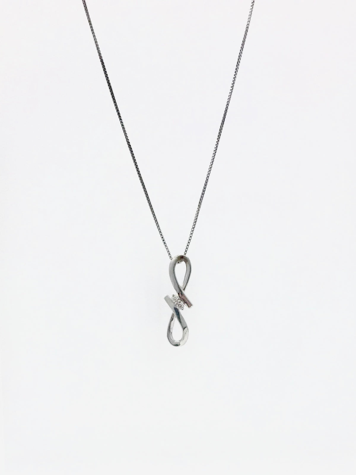 Silver and Diamond Necklace