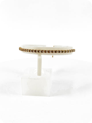 Brazalete de tenis con diamantes de 0,50 quilates en oro amarillo de 10 quilates, 7"
