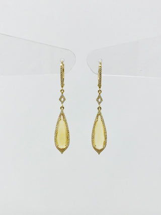 Pendientes de citrino y diamantes