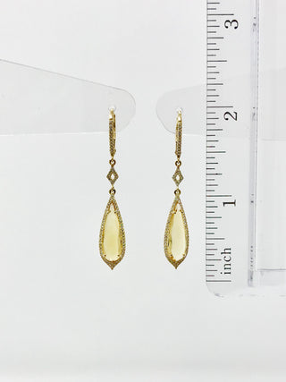 Pendientes de citrino y diamantes