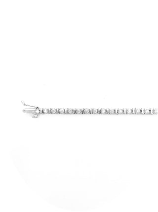 Brazalete de tenis con diamantes de 1,50 quilates en oro blanco de 10 quilates, 7"