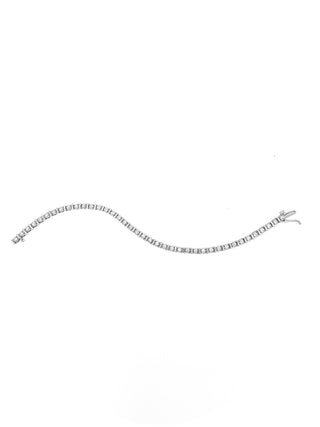 Brazalete de tenis con diamantes de 1,50 quilates en oro blanco de 10 quilates, 7"