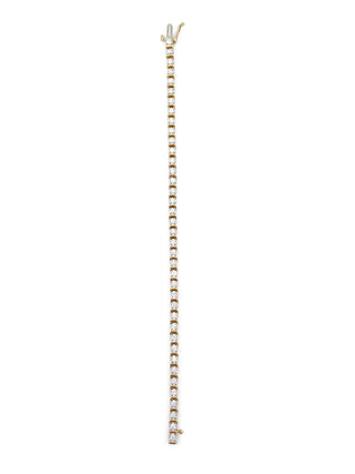 Brazalete de tenis con diamantes de 1,50 quilates en oro amarillo de 10 quilates, 7"