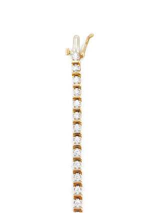 Brazalete de tenis con diamantes de 1,50 quilates en oro amarillo de 10 quilates, 7"