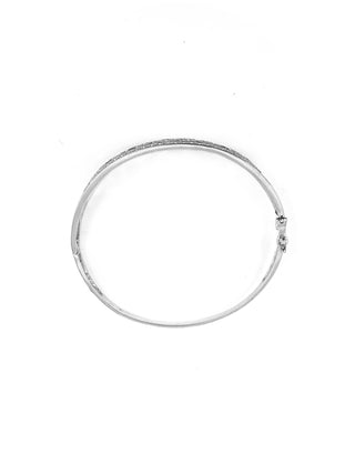 Brazalete de diamantes de 0,56 quilates en oro blanco de 10 quilates, 7"