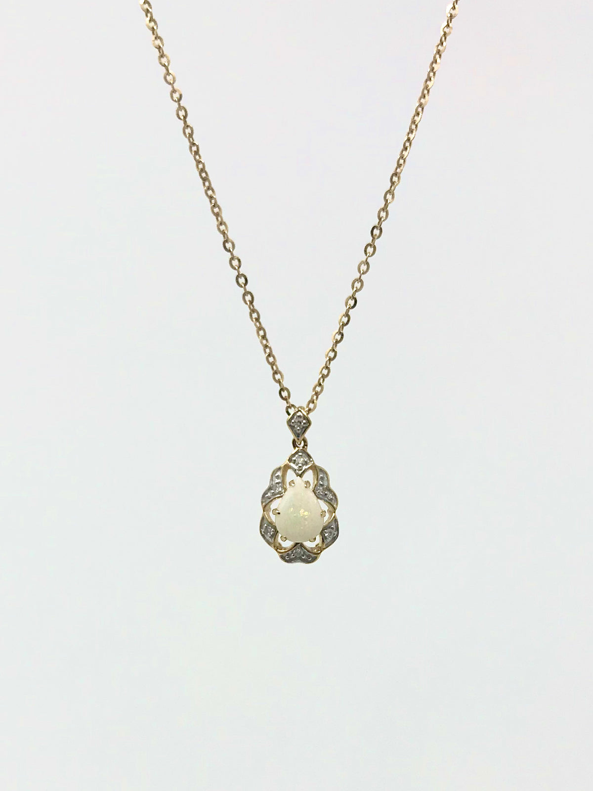 Opal and Diamond Necklace