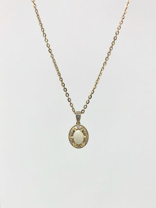 Opal and Diamond Necklace