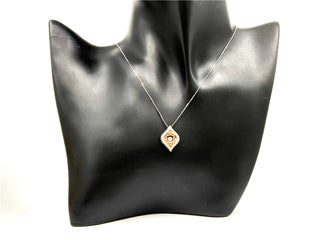Colgante de diamantes de 0,20 quilates en oro rosa de 10 quilates, 18"