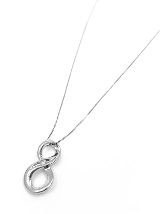 Collar infinito de diamantes de 0,063 quilates de plata de ley, 18"