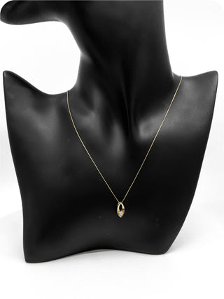 Collar de diamantes canadienses de 0,066 quilates de oro amarillo de 10 quilates, 18"