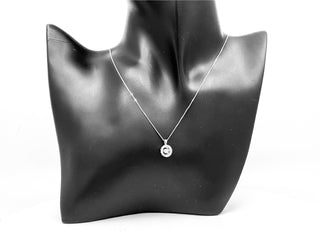 Colgante de eternidad con diamantes de 0,35 quilates en oro blanco de 10 quilates, 18"