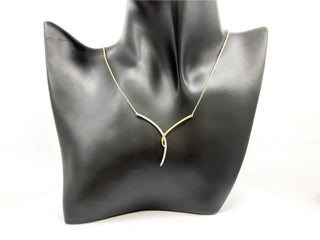 Colgante de diamantes de 0,33 quilates en oro blanco y amarillo de 10 quilates, 18"