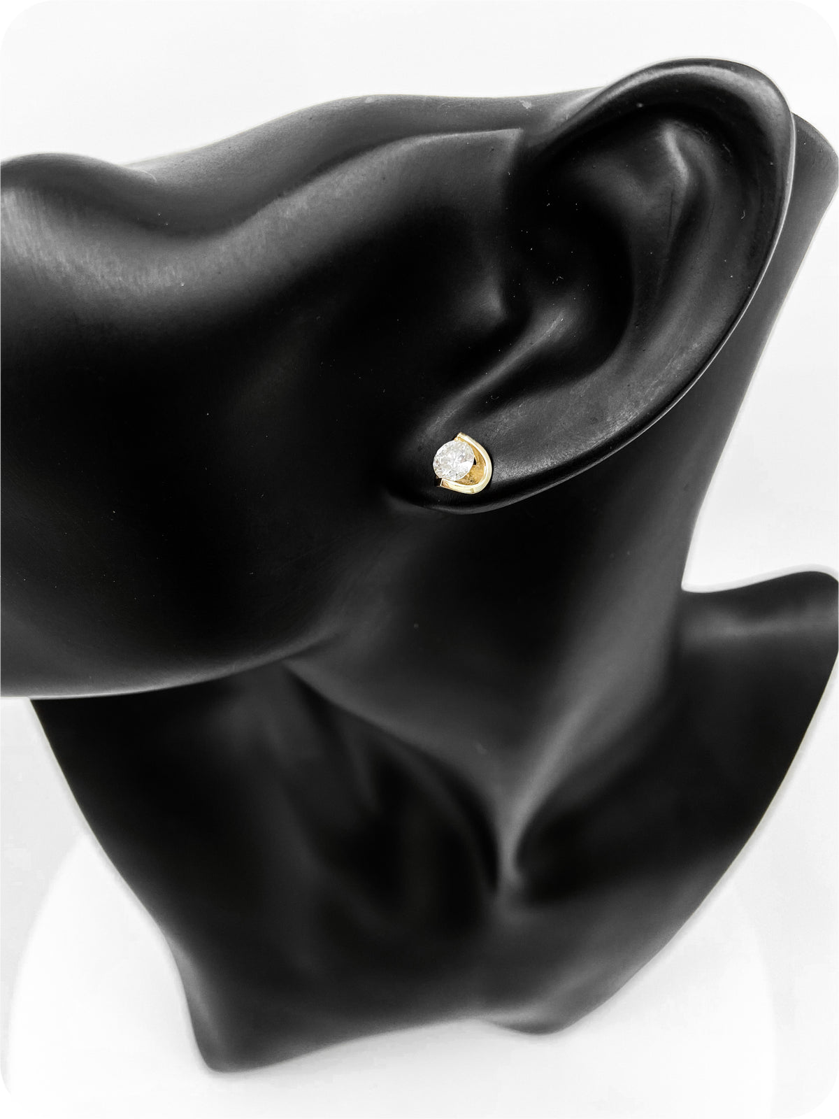 14K Yellow Gold 0.50cttw Round Cut Canadian Diamond Stud Earrings
