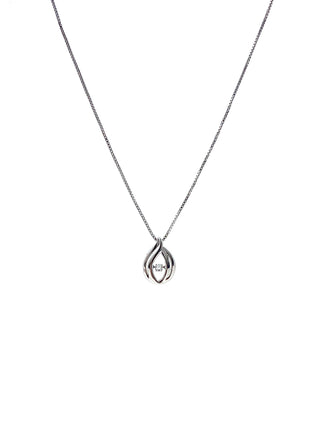 Collar de plata con diamantes