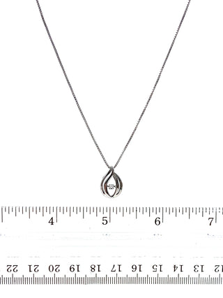 Collar de plata con diamantes