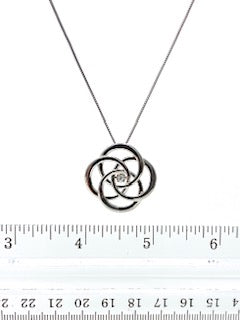Collar de plata con diamantes