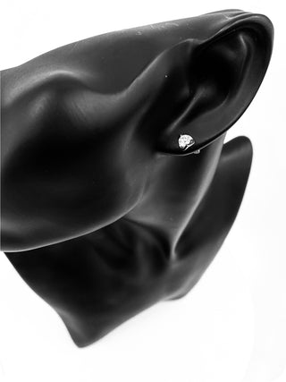 Aretes de oro blanco de 14 quilates con diamantes canadienses de talla redonda de 0,60 quilates