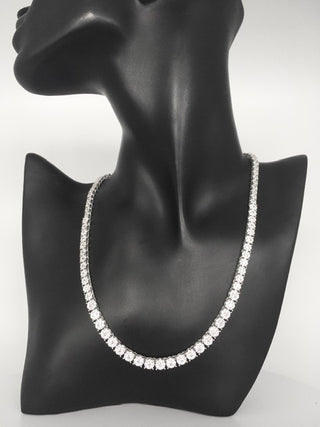 Collar de tenis de plata de ley con circonita cúbica, 16"