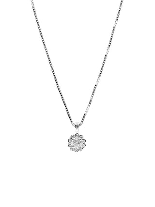 Collar con halo de diamantes canadienses de 0,25 quilates en oro blanco de 14 quilates, 18"