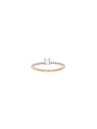 10K Rose Gold 0.30cttw Canadian Diamond Ring, Size 6.5