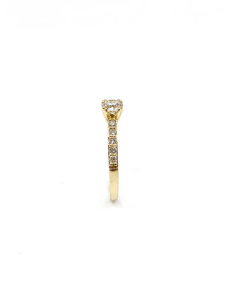 14K Yellow Gold 0.70cttw Canadian Diamond Engagement Ring, size 6.5