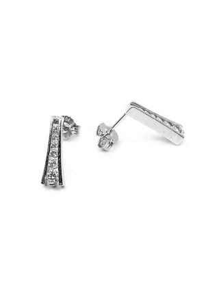 Pendientes colgantes o colgantes de diamantes de 0,32 quilates en oro blanco de 10 quilates