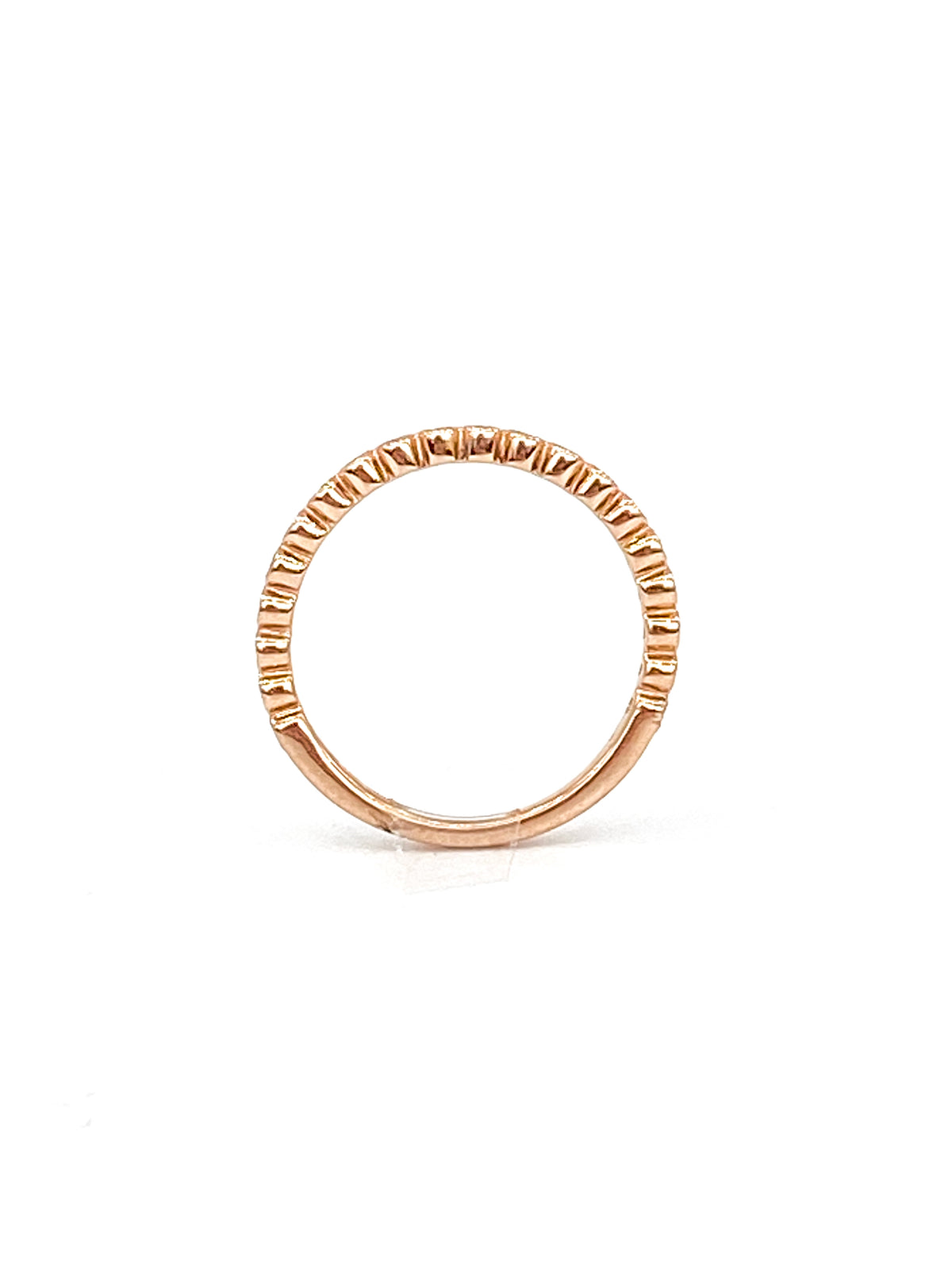 10K Rose Gold 0.10cttw Diamond Ring, size 6.5