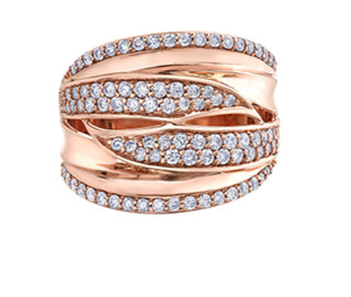 10K Rose Gold Gold 1.00cttw Diamond Ring