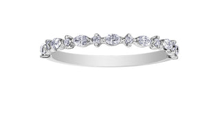 10K White Gold 0.235cttw Diamond Ring, size 6.75