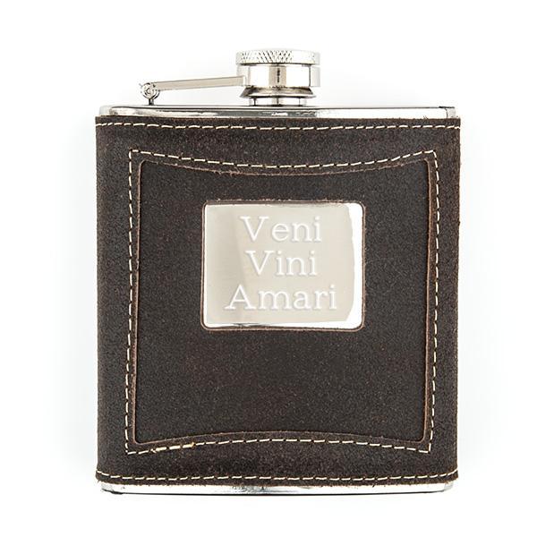 Distressed Leather Flask