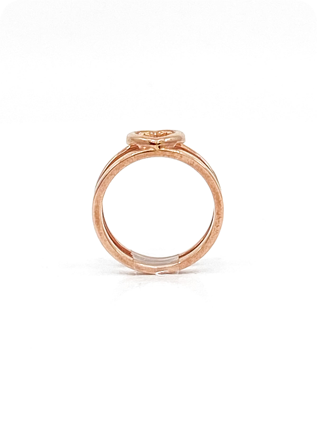 10K Rose Gold Heart Ring, size 6.5