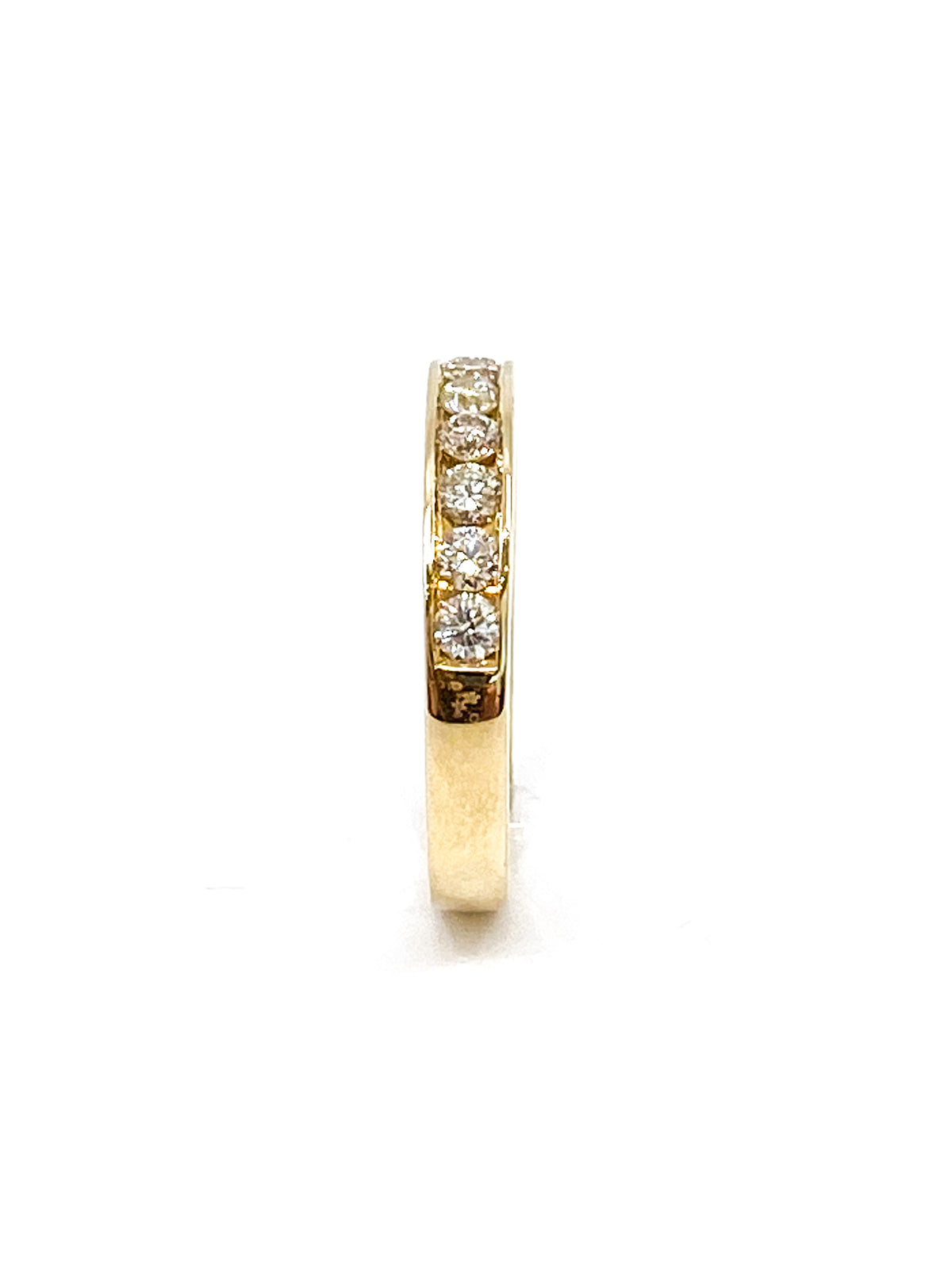 14K Yellow Gold 0.50cttw Diamond Anniversary Channel Set Ring / Band, size 6.5
